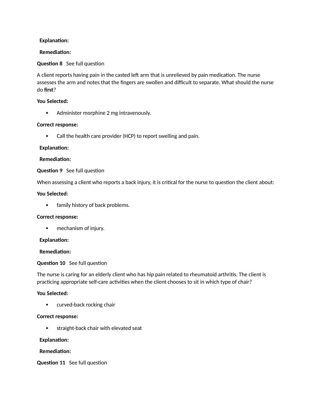 Preview page 3 of Passpoint Musculoskeletal | A physician orders chlorzoxazone, 500 mg P.O. t.i.d for a client. The nurse knows that chlor