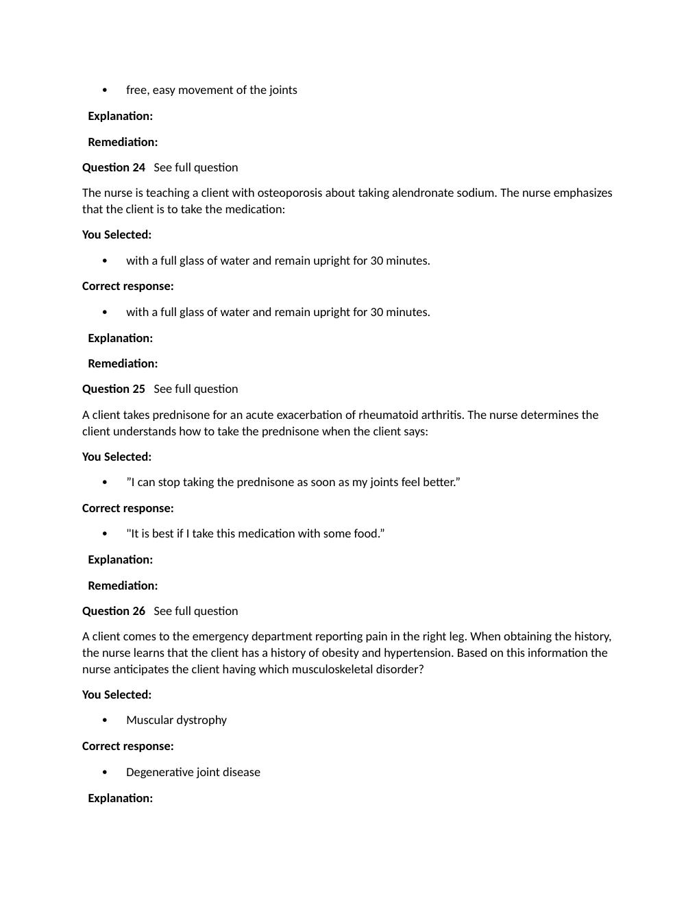 Preview page 8 of Passpoint Musculoskeletal | A physician orders chlorzoxazone, 500 mg P.O. t.i.d for a client. The nurse knows that chlor