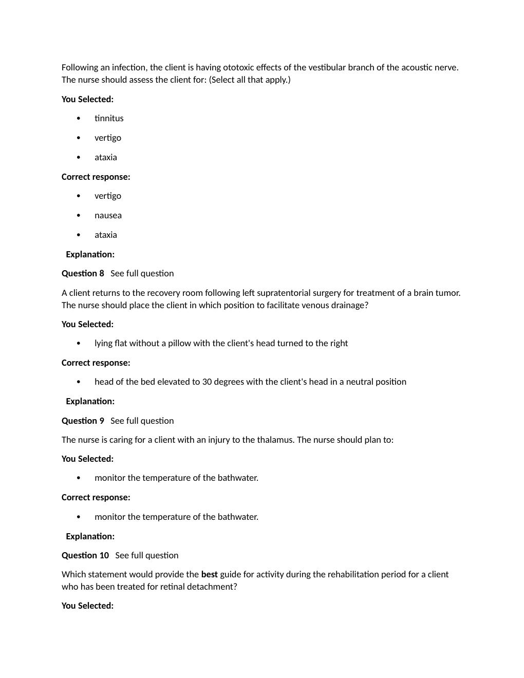 Preview page 3 of Passpoint Neuro | A client comes to the emergency department complaining of headache, malaise, chills, fever, and a stif