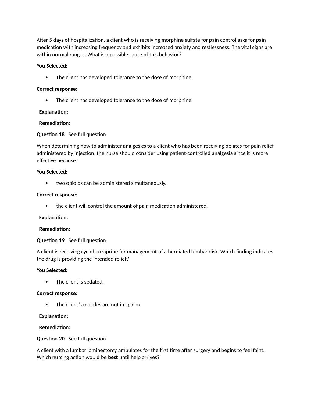 Preview page 6 of Passpoint Neuro | A client comes to the emergency department complaining of headache, malaise, chills, fever, and a stif