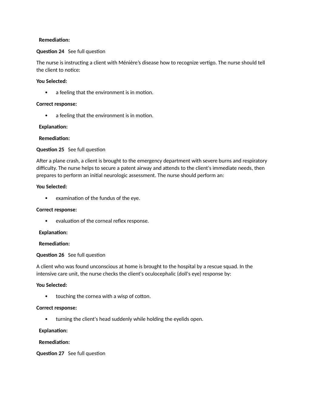 Preview page 8 of Passpoint Neuro | A client comes to the emergency department complaining of headache, malaise, chills, fever, and a stif