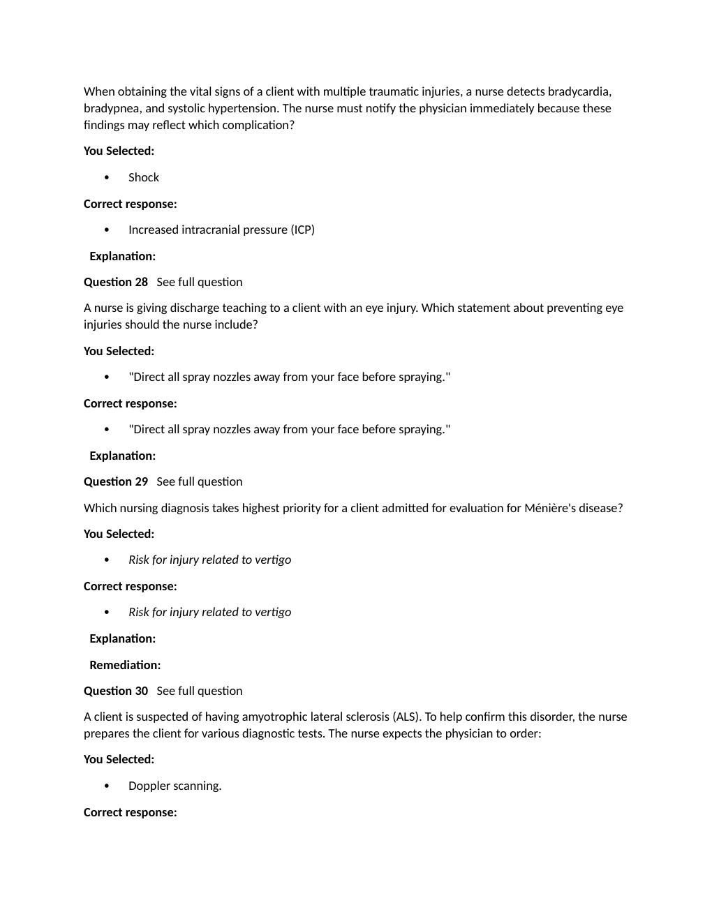 Preview page 9 of Passpoint Neuro | A client comes to the emergency department complaining of headache, malaise, chills, fever, and a stif