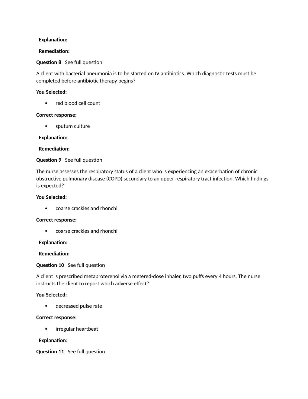 Preview page 3 of Passpoint Respiratory | A client with asthma has been taking theophylline as ordered. Now, the client's blood theophylli