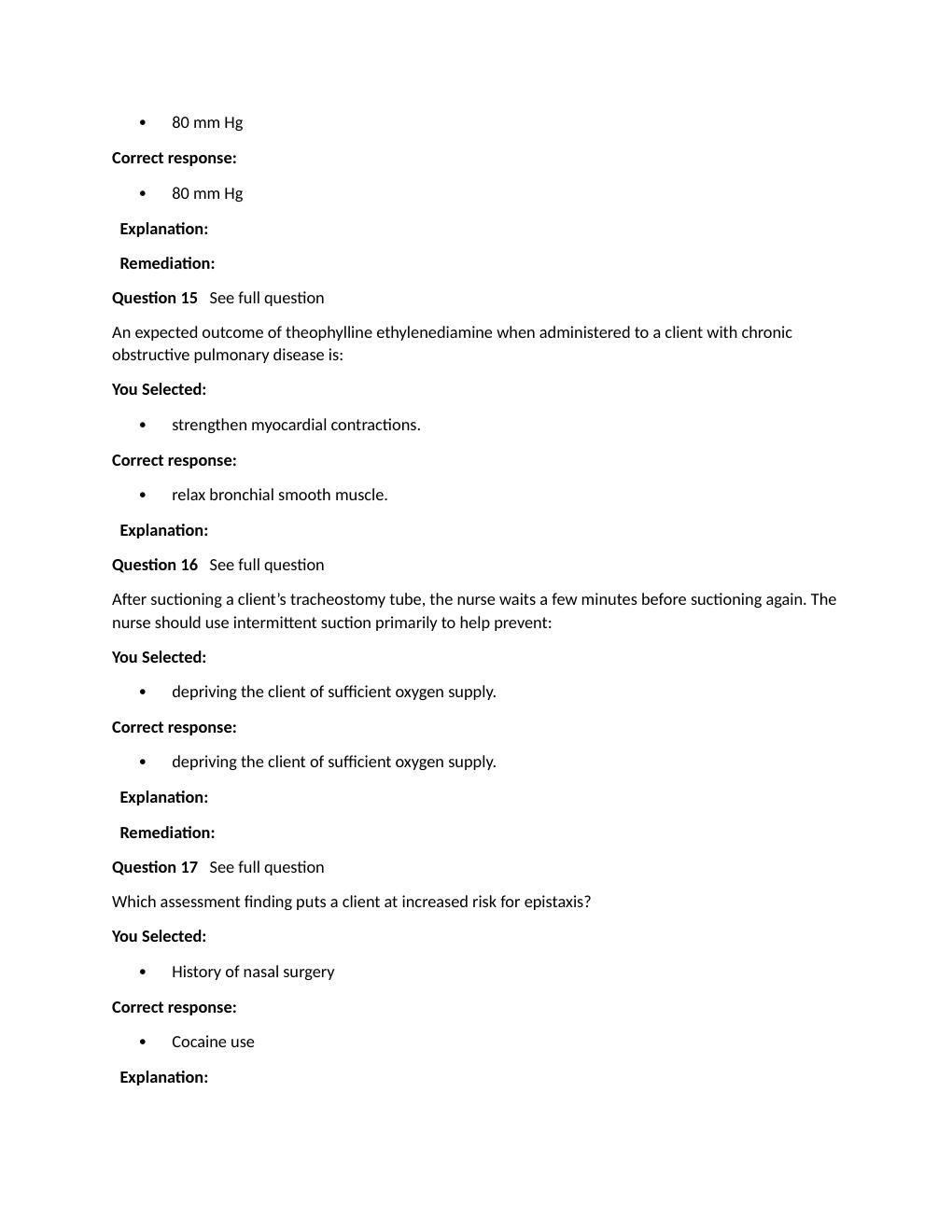 Preview page 5 of Passpoint Respiratory | A client with asthma has been taking theophylline as ordered. Now, the client's blood theophylli