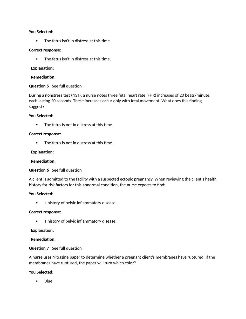 Preview page 2 of Passpoint Antepartum | A nurse is developing a teaching plan for a primigravid client who's 2 months pregnant. The nurse