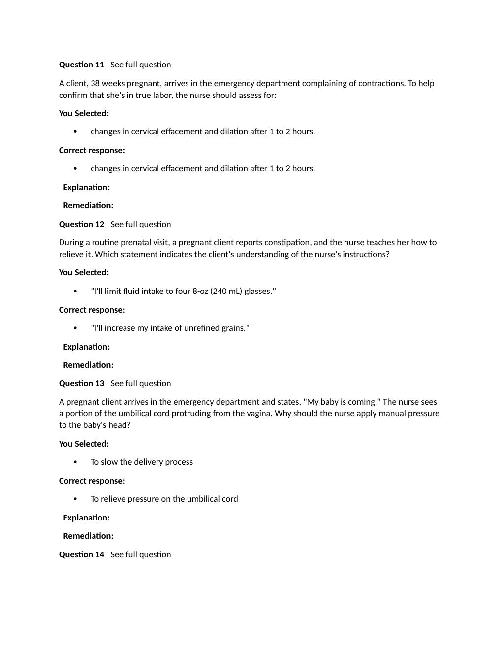 Preview page 4 of Passpoint Antepartum | A nurse is developing a teaching plan for a primigravid client who's 2 months pregnant. The nurse
