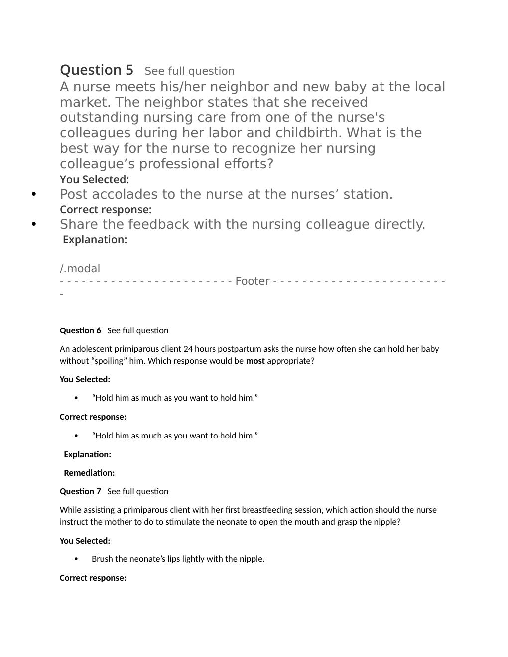Preview page 8 of Passpoint-postpartum. | A client gives birth to a stillborn neonate at 36 weeks' gestation. When caring for this client,