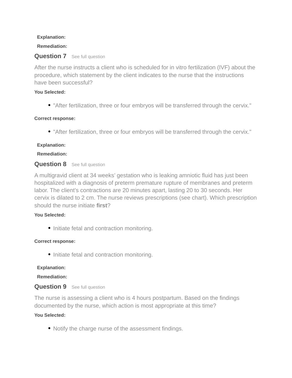 Preview page 3 of Passpoint-Reproduction | A nurse is caring for a client whose membranes ruptured prematurely 12 hours ago. When assessin