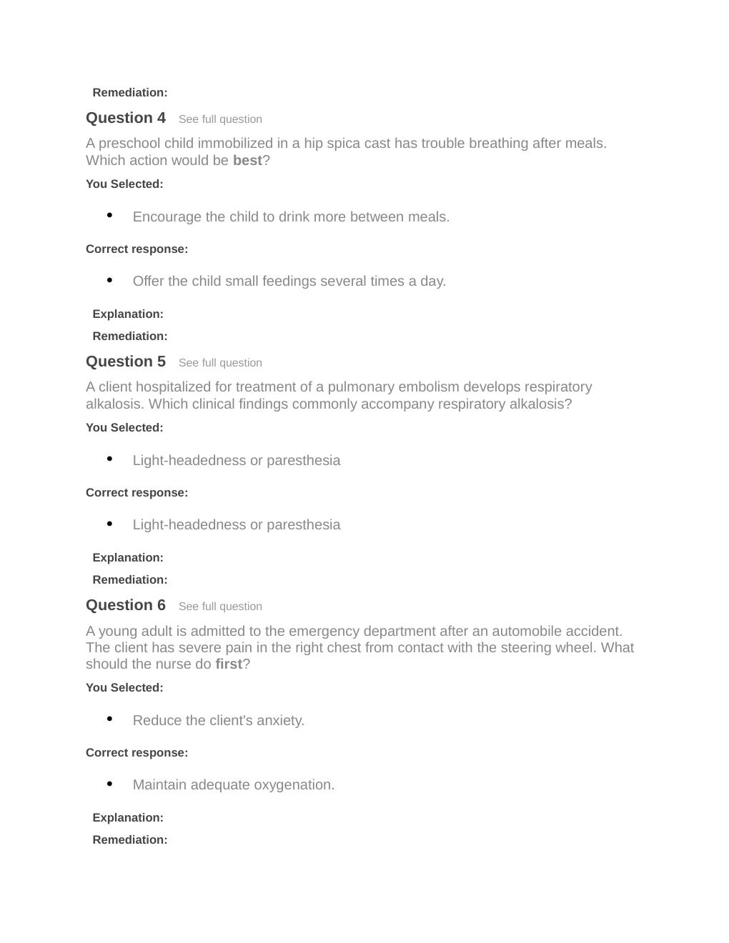 Preview page 2 of Passpoint Oxygenation | Which practice should a nurse recommend to a client who has had a cesarean birth?