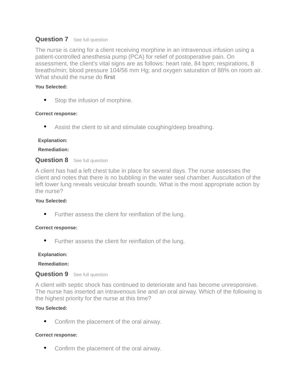 Preview page 3 of Passpoint Oxygenation | Which practice should a nurse recommend to a client who has had a cesarean birth?