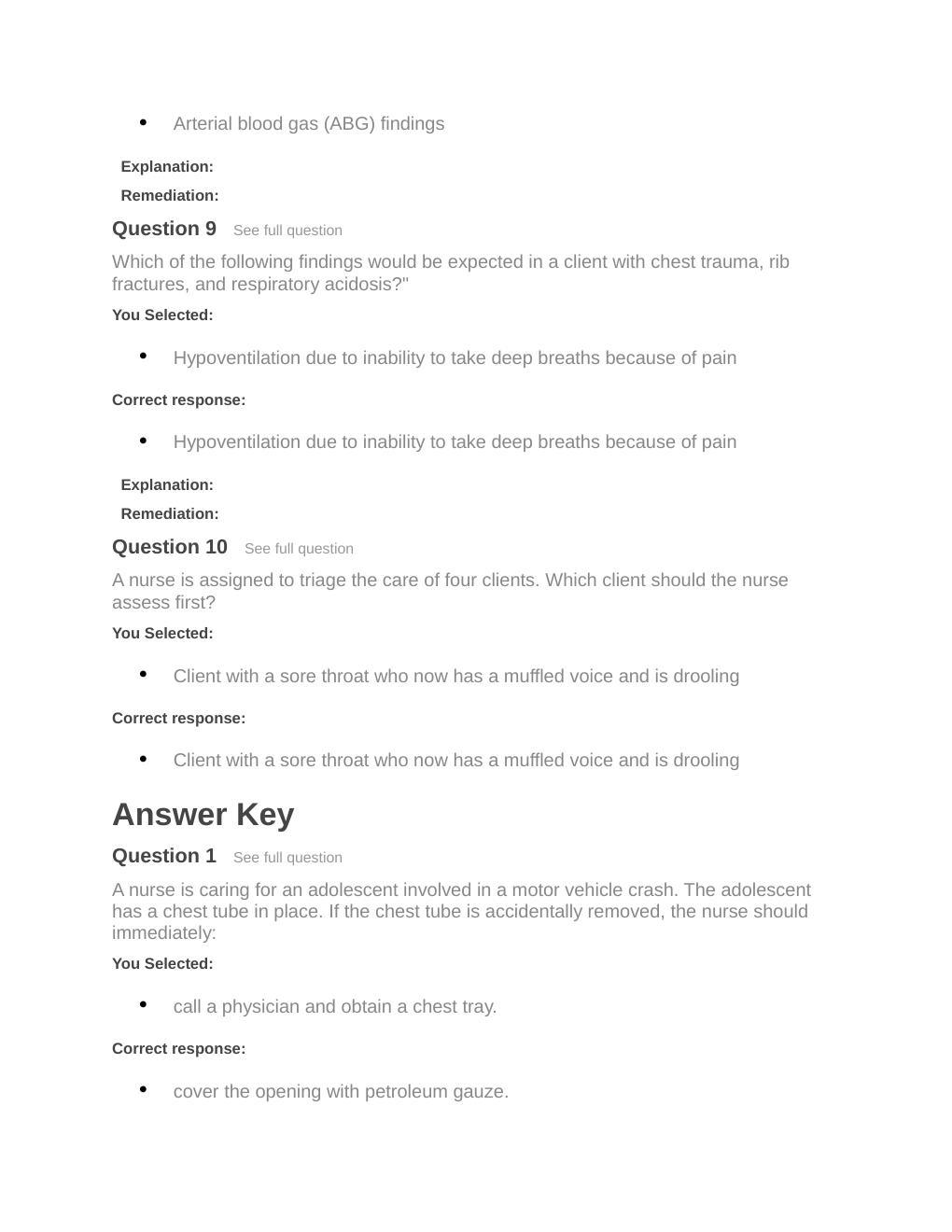 Preview page 7 of Passpoint Oxygenation | Which practice should a nurse recommend to a client who has had a cesarean birth?