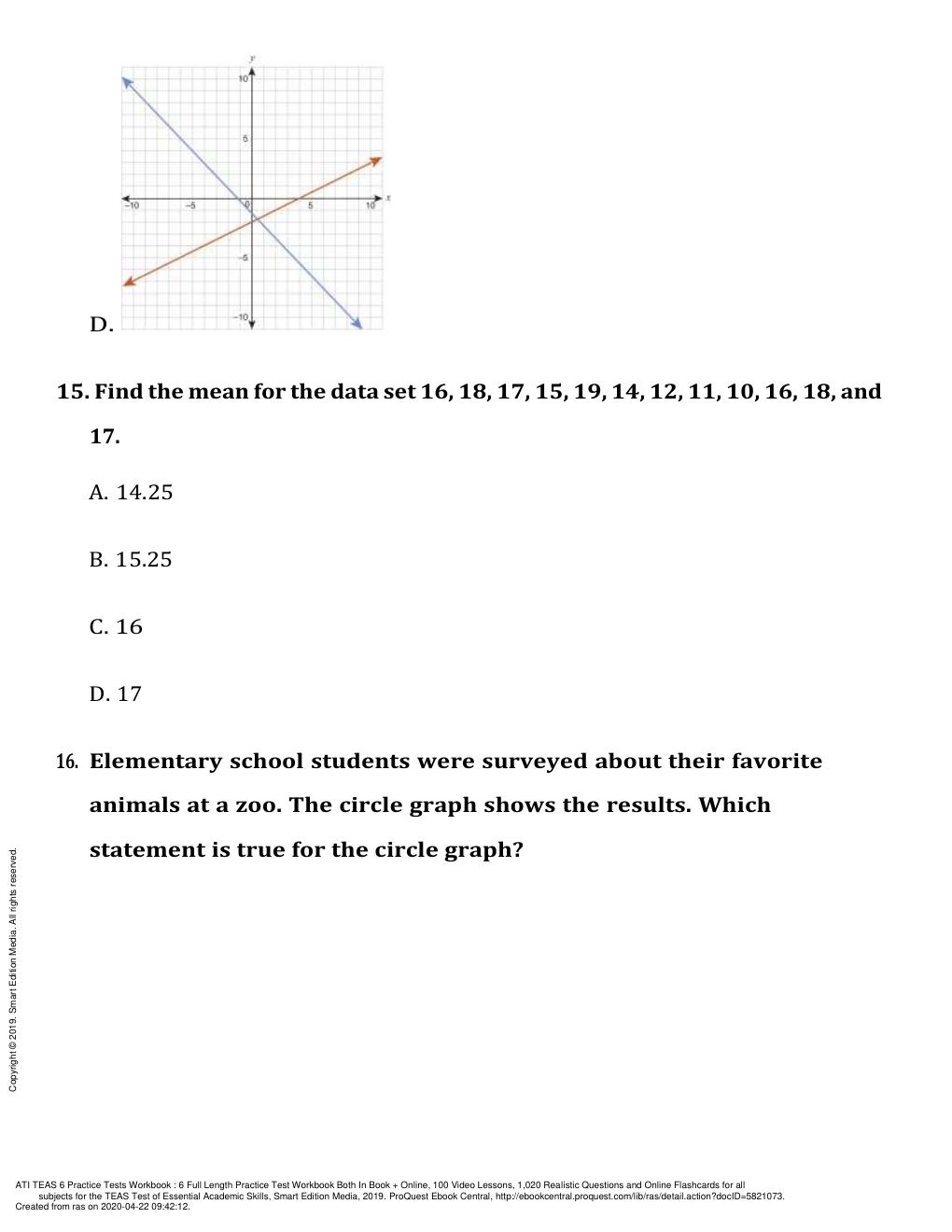 Preview page 7 of ATI TEAS 6 Mathematics, science, English and Language Usage QUESTION AND ANSWERS