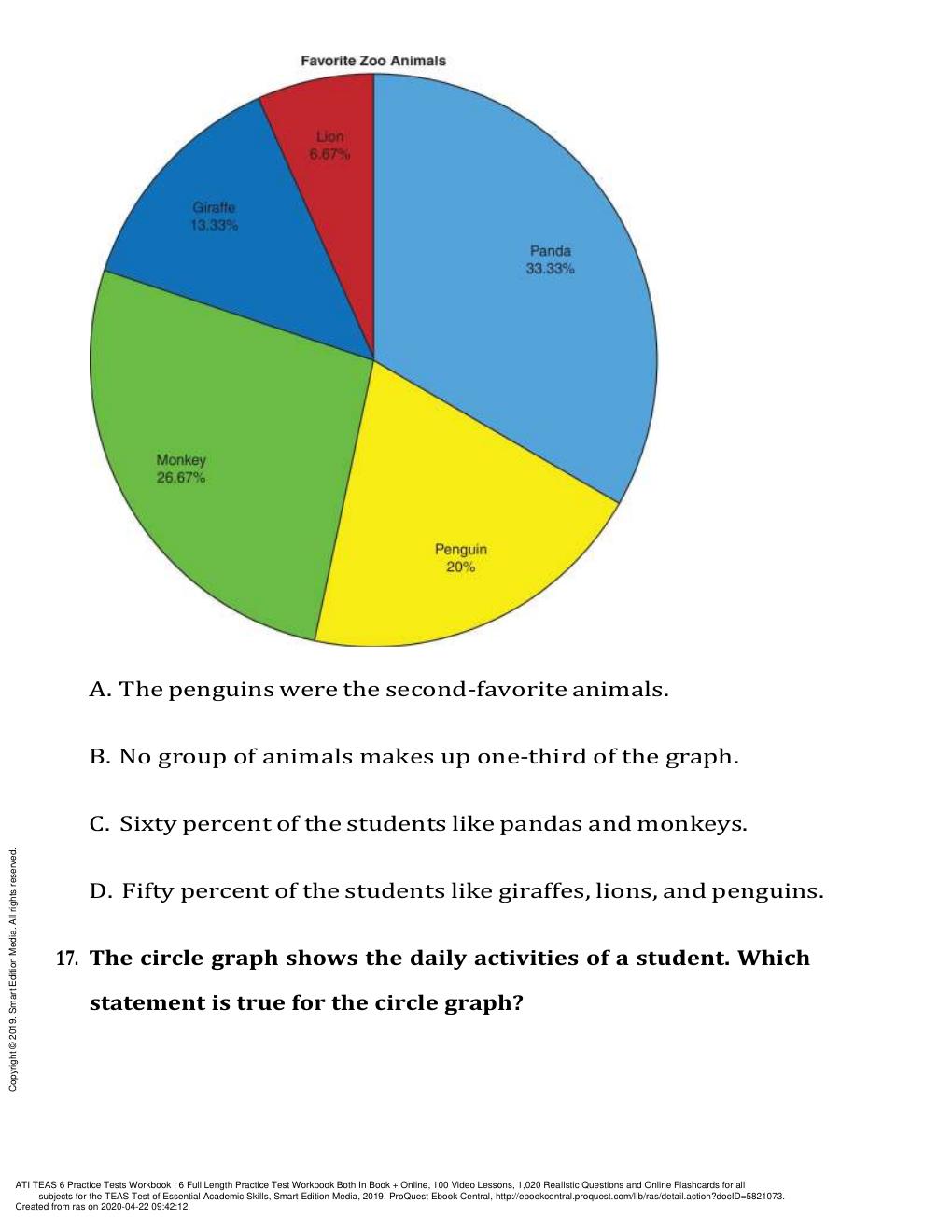 Preview page 8 of ATI TEAS 6 Mathematics, science, English and Language Usage QUESTION AND ANSWERS