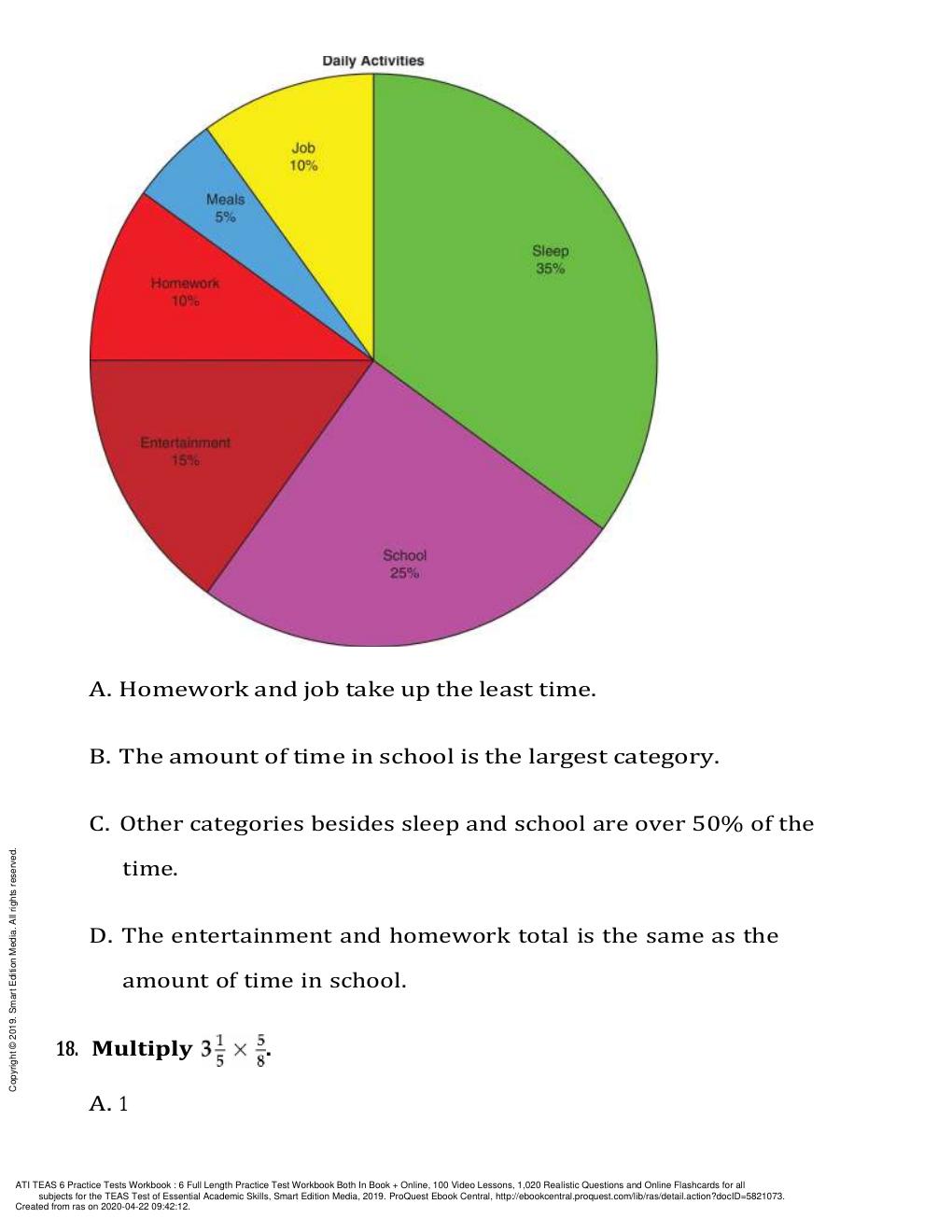Preview page 9 of ATI TEAS 6 Mathematics, science, English and Language Usage QUESTION AND ANSWERS