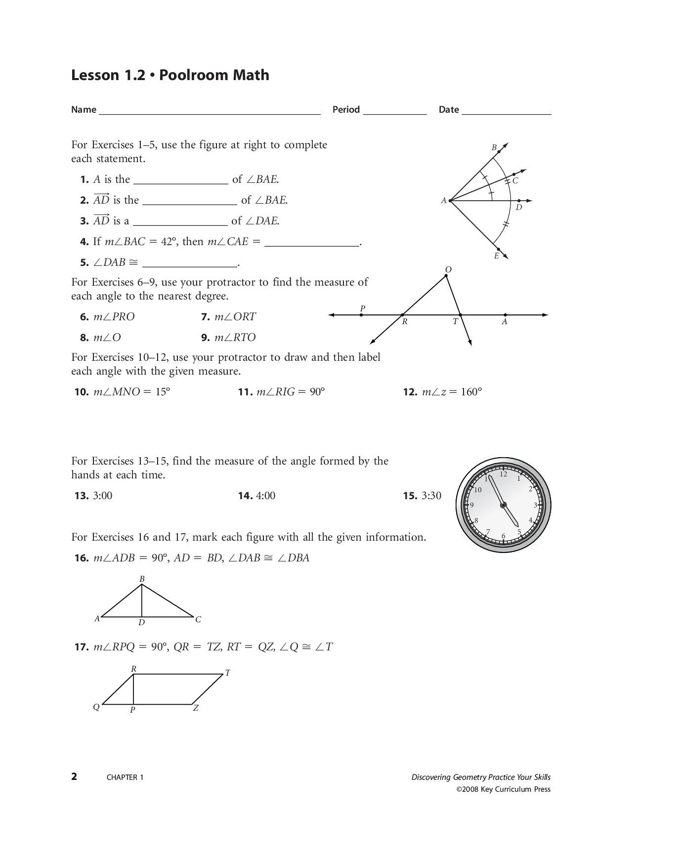 Preview page 5 of Discovering Geometry An Investigative Approach Practice Your Skills with Answers