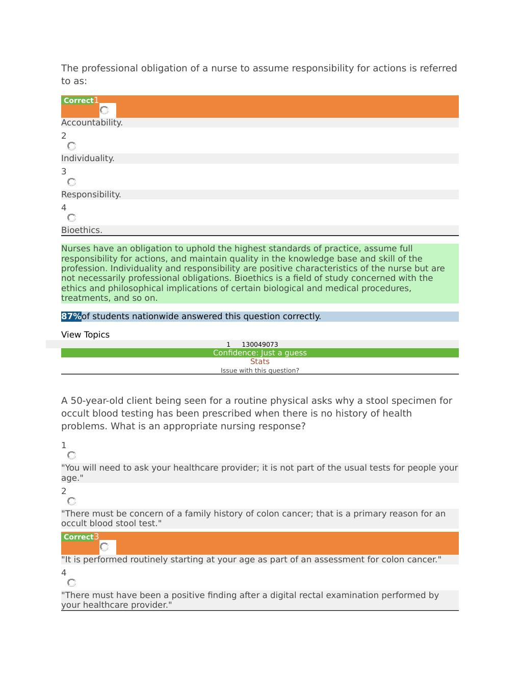 Preview page 3 of HESI EXIT EXAM 1 – QUESTION AND ANSWERS