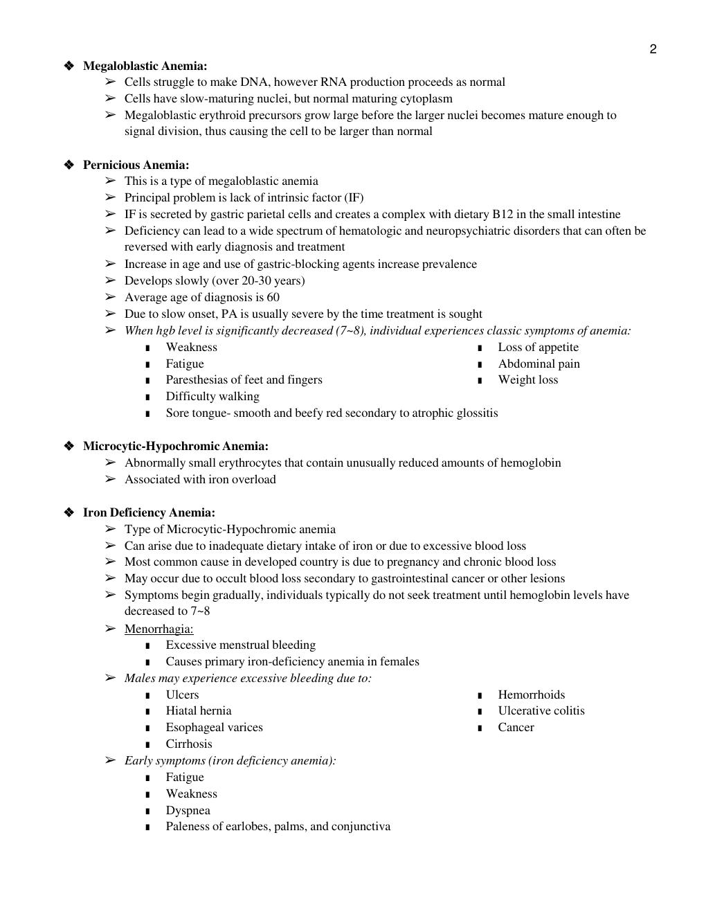 Preview page 2 of NURS-611 Patho Exam 3 Review Study Guide ( Maryville University)