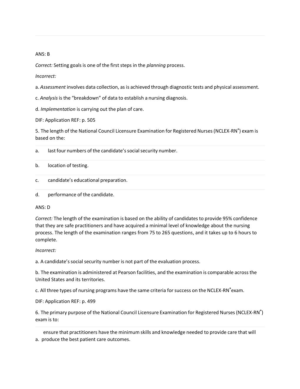 Preview page 3 of Chapter 28: NCLEX-RN® Examination Test Bank MULTIPLE CHOICE