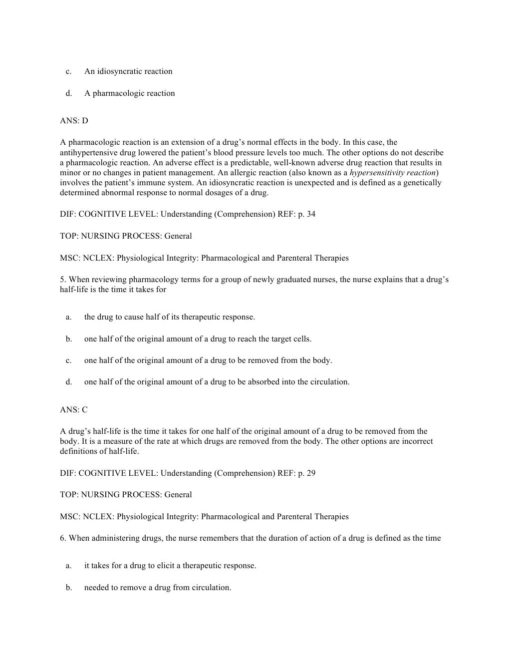 Preview page 8 of TEST BANK for Pharmacology and the nursing process 8th edition by Linda Lane Lilley, Shelly Rainforth Collins, PharmD,