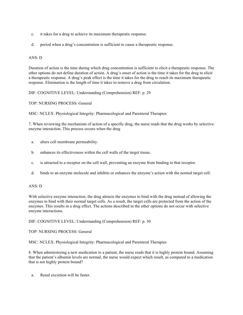 Preview page 9 of TEST BANK for Pharmacology and the nursing process 8th edition by Linda Lane Lilley, Shelly Rainforth Collins, PharmD,