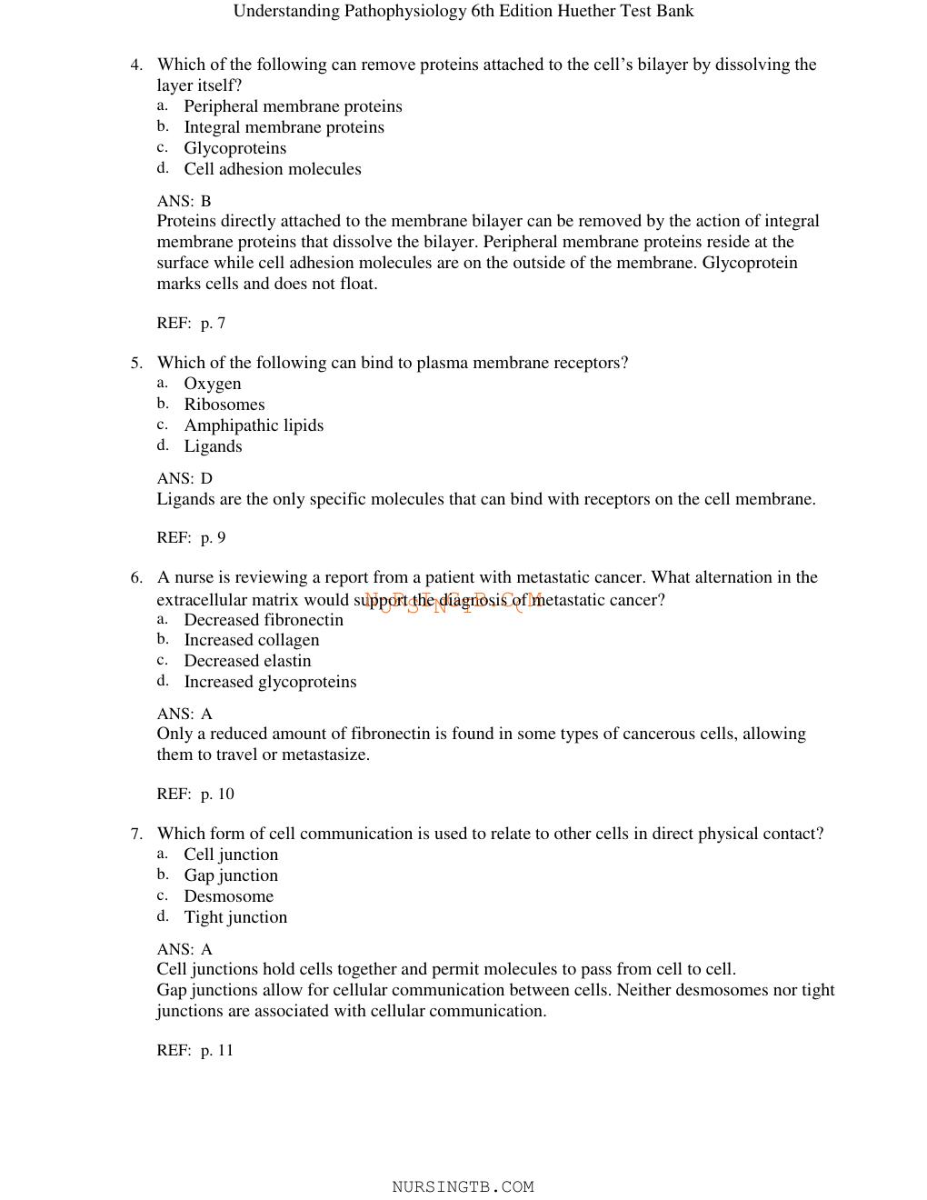 Preview page 2 of Understanding Pathophysiology (6th Ed) Test Bank| Sue E. Huether, Kathryn L. McCance| 42 Chapters Comprehensively Covere