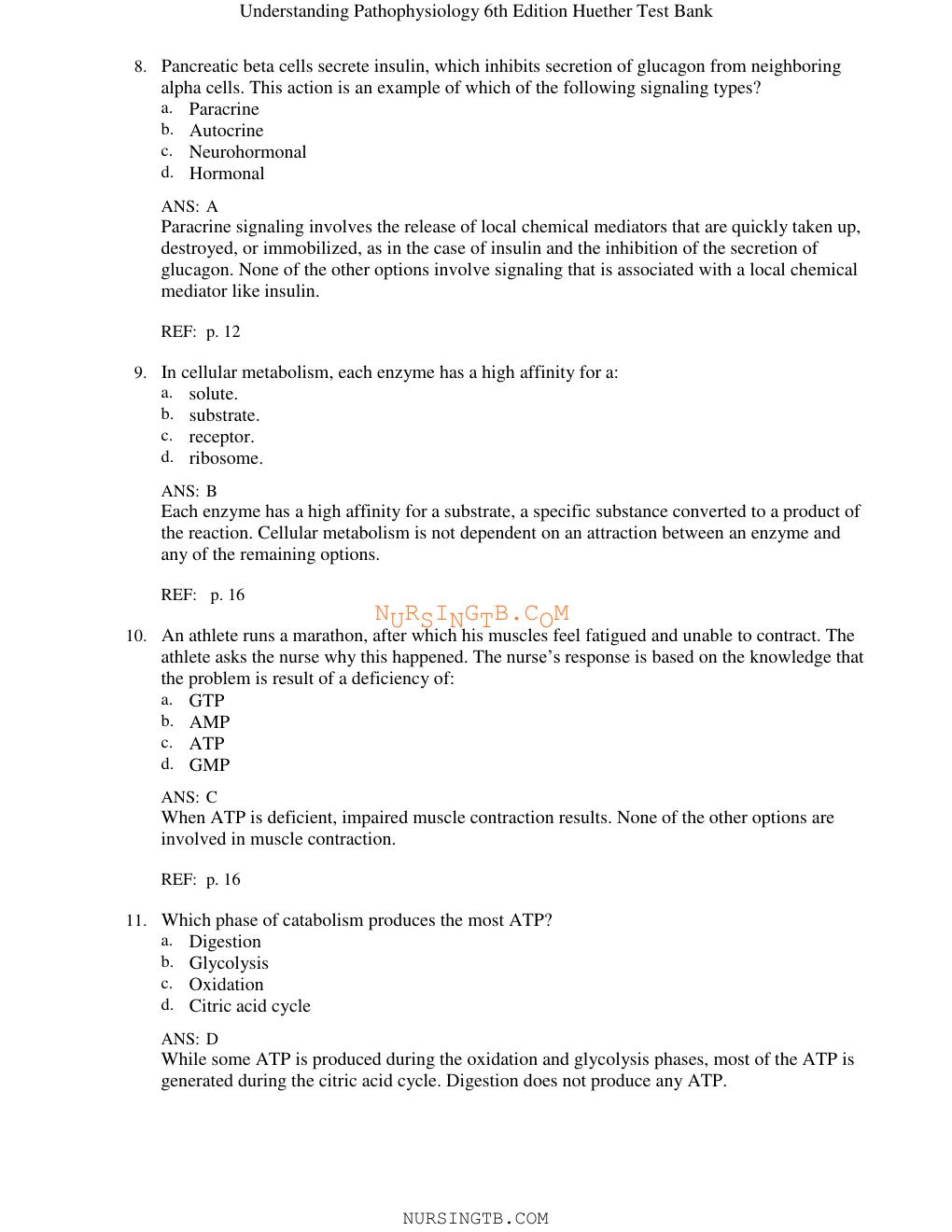 Preview page 3 of Understanding Pathophysiology (6th Ed) Test Bank| Sue E. Huether, Kathryn L. McCance| 42 Chapters Comprehensively Covere