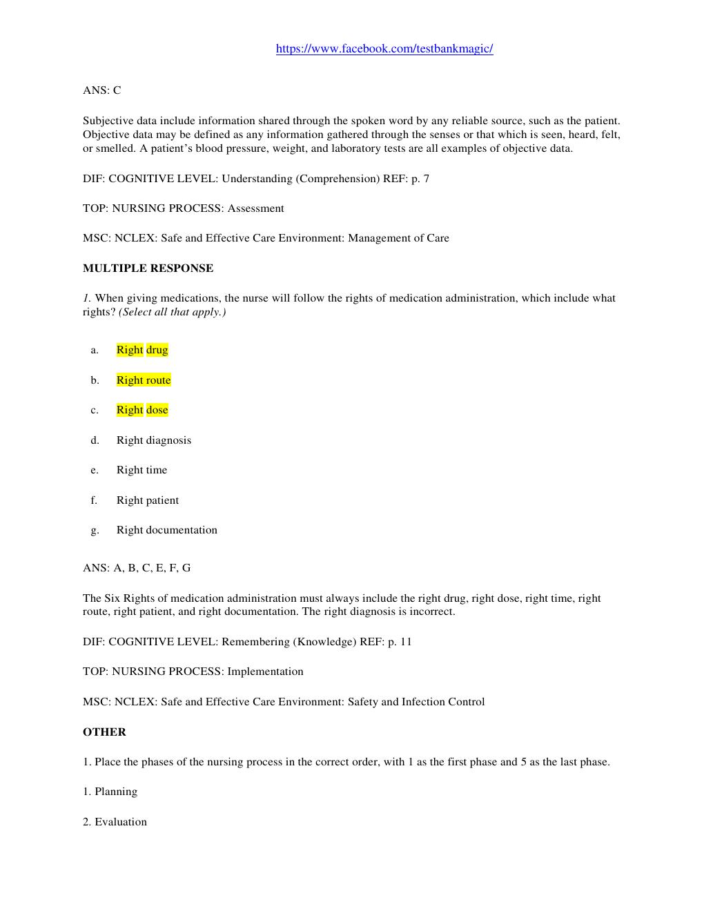 Preview page 5 of TEST BANK for Pharmacology and the Nursing Process 8th Edition by Linda Lane Lilley, PhD, RN, Shelly Rainforth Collins,