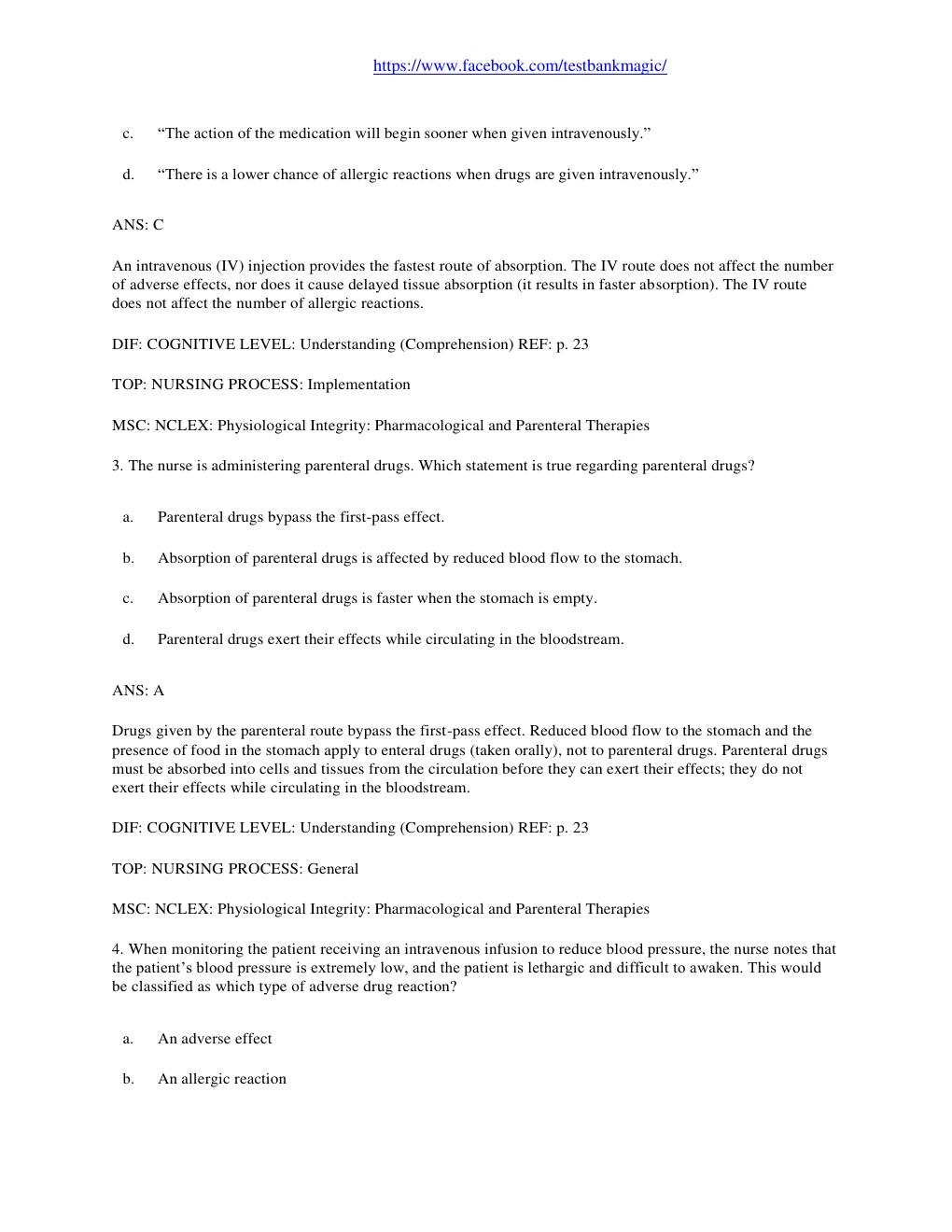 Preview page 7 of TEST BANK for Pharmacology and the Nursing Process 8th Edition by Linda Lane Lilley, PhD, RN, Shelly Rainforth Collins,