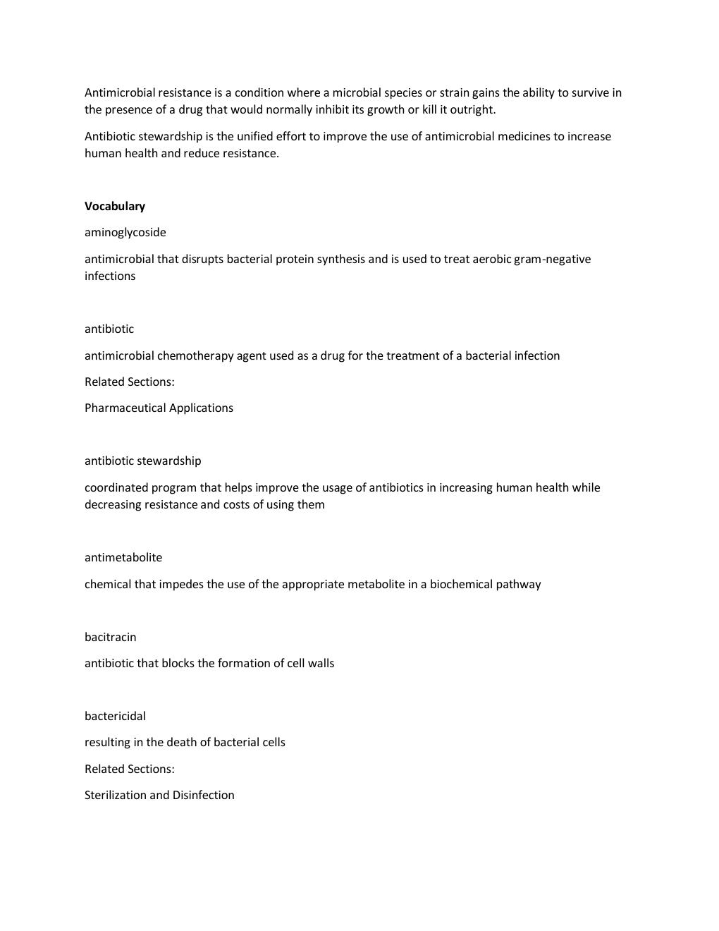 Preview page 2 of Microbiology Antimicrobials