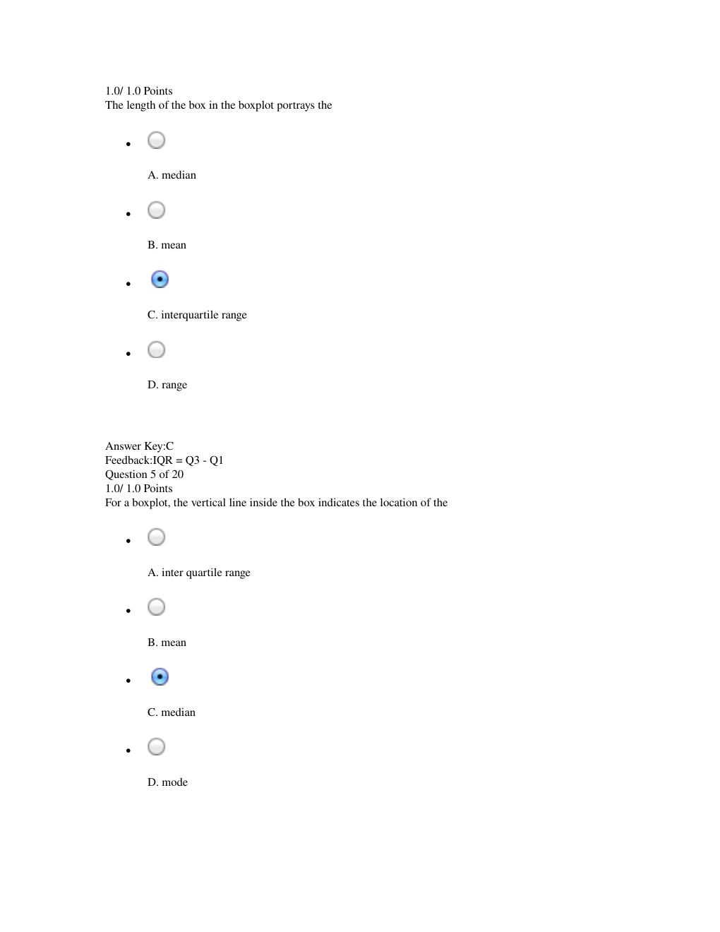 Preview page 2 of American Military University; Math 302 Knowledge Test 2 (answered)