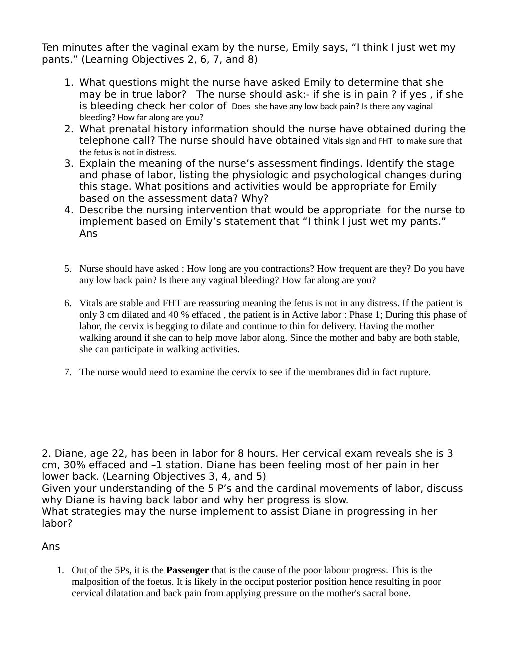 Preview page 3 of Maternal child case study Rebecca Craig | ESSENTIALS OF MATERNITY, NEWBORN AND WOMENS HEALTH NURSING