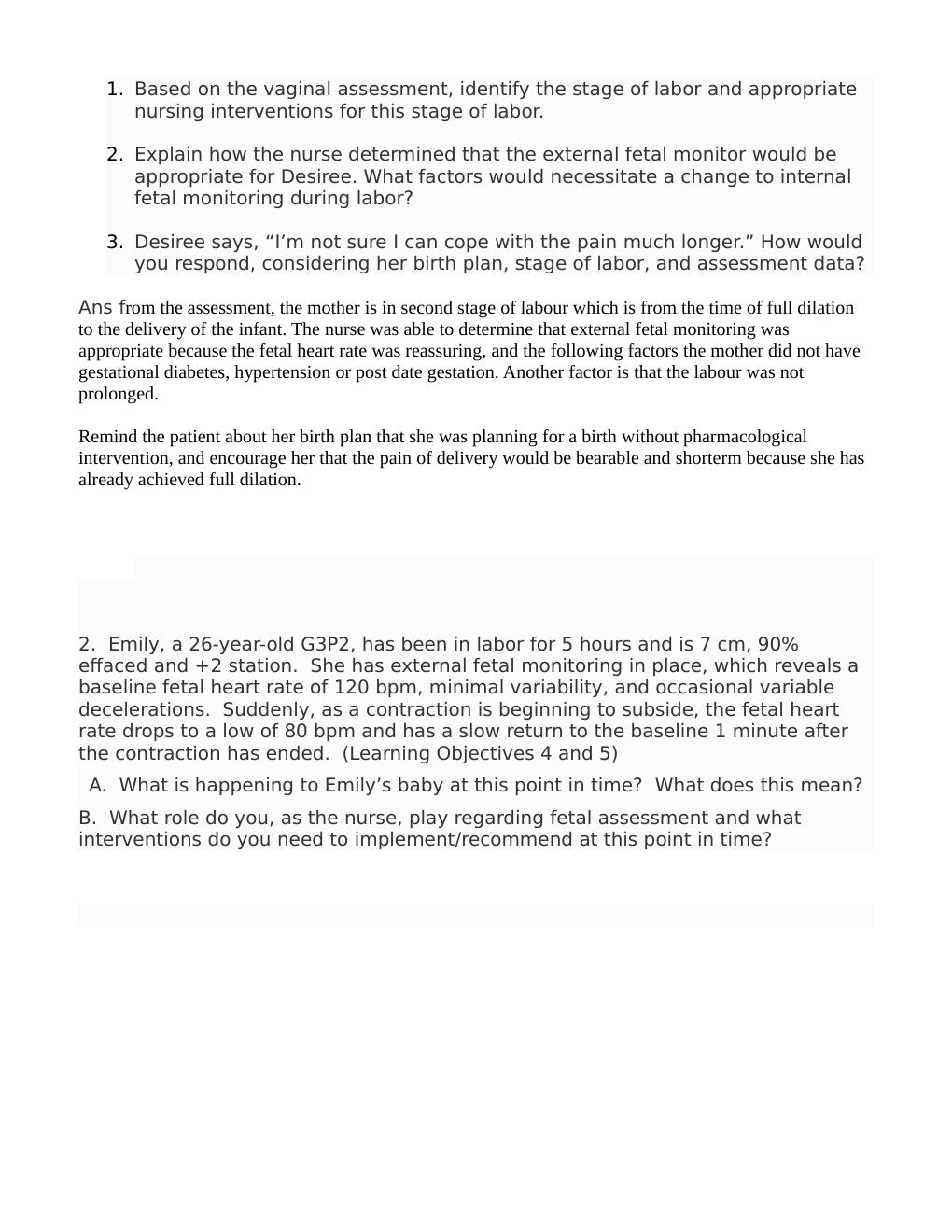 Preview page 5 of Maternal child case study Rebecca Craig | ESSENTIALS OF MATERNITY, NEWBORN AND WOMENS HEALTH NURSING