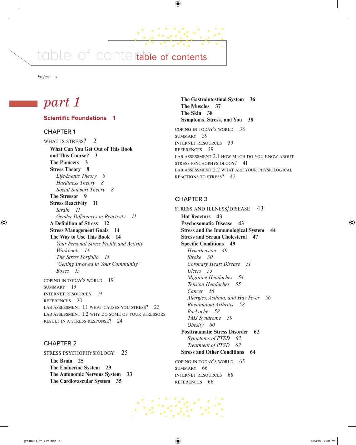 Preview page 5 of Comprehensive Stress Management 15th Edition  By Jerrold Greenberg