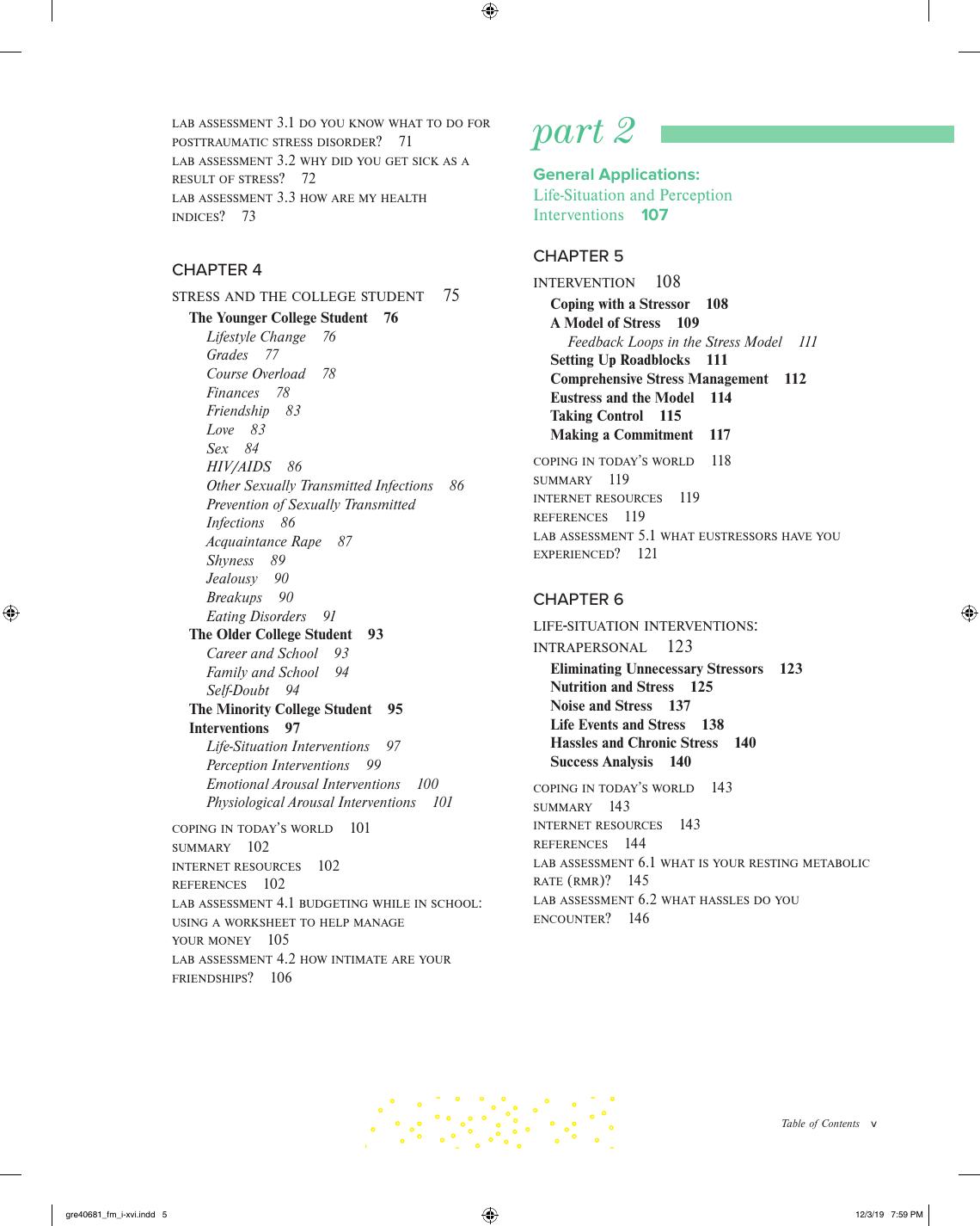 Preview page 6 of Comprehensive Stress Management 15th Edition  By Jerrold Greenberg