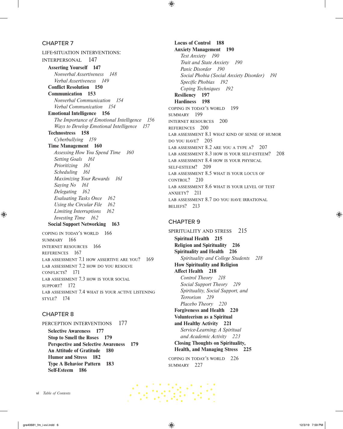 Preview page 7 of Comprehensive Stress Management 15th Edition  By Jerrold Greenberg