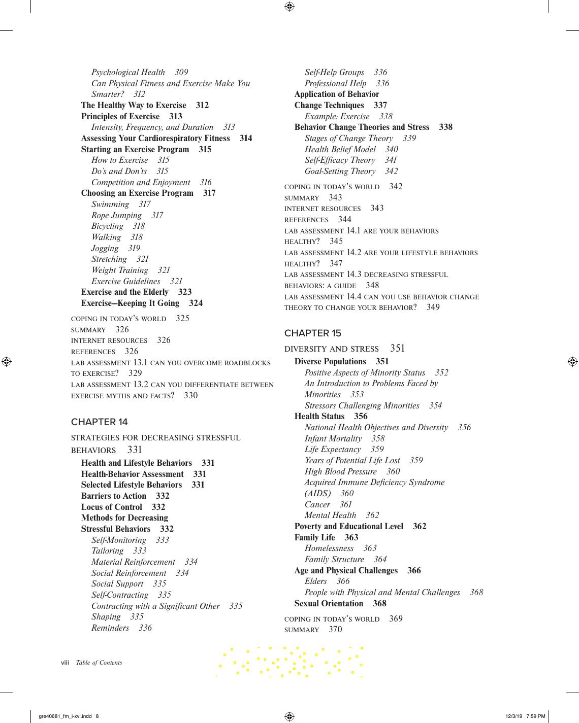 Preview page 9 of Comprehensive Stress Management 15th Edition  By Jerrold Greenberg
