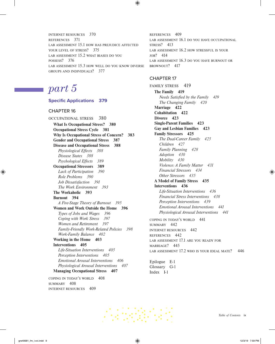 Preview page 10 of Comprehensive Stress Management 15th Edition  By Jerrold Greenberg