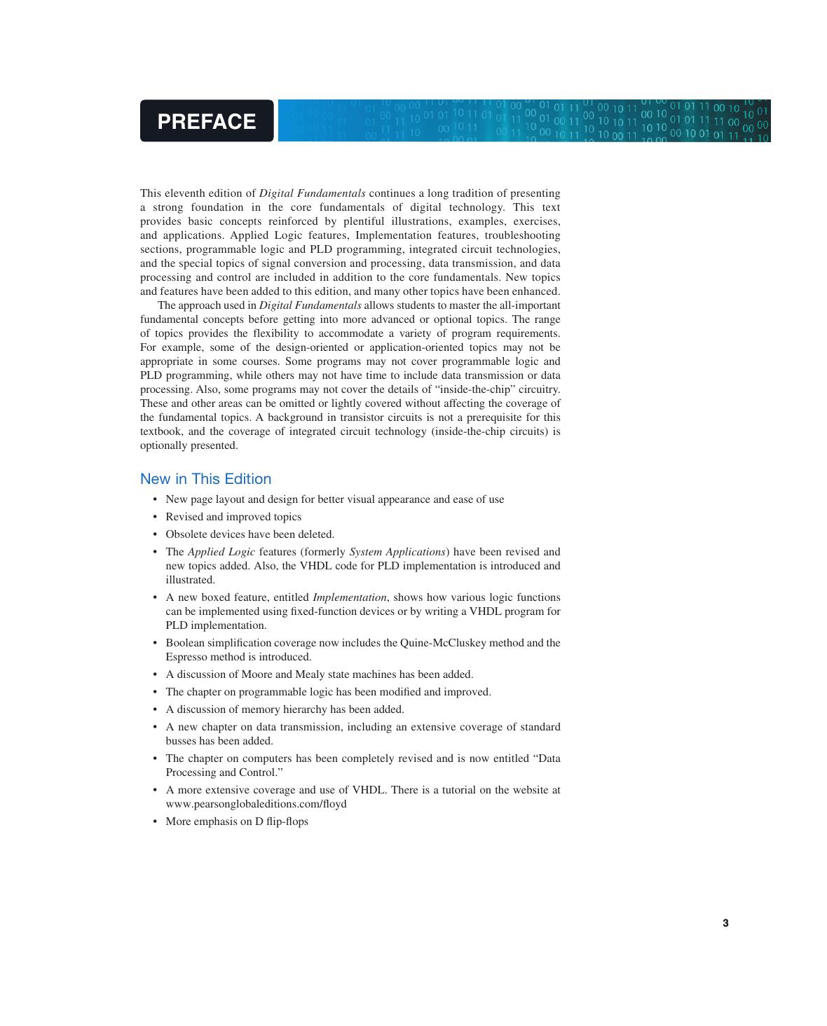 Preview page 4 of Digital Fundamentals Gloabl Edition, 11th Global Edition by Thomas L Floyd