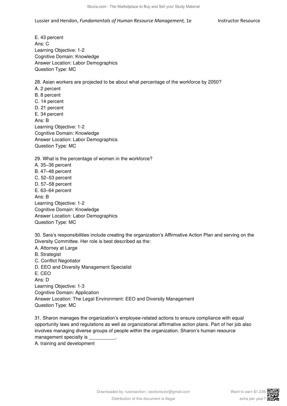 Preview page 9 of Fundamentals of Human Resource Management, Functions, Applications, Skill Development 1st Edition By Lussier, Hendon | T