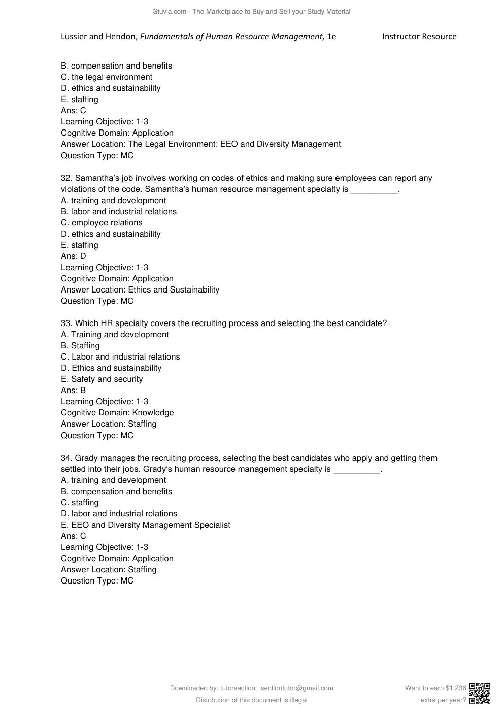 Preview page 10 of Fundamentals of Human Resource Management, Functions, Applications, Skill Development 1st Edition By Lussier, Hendon | T