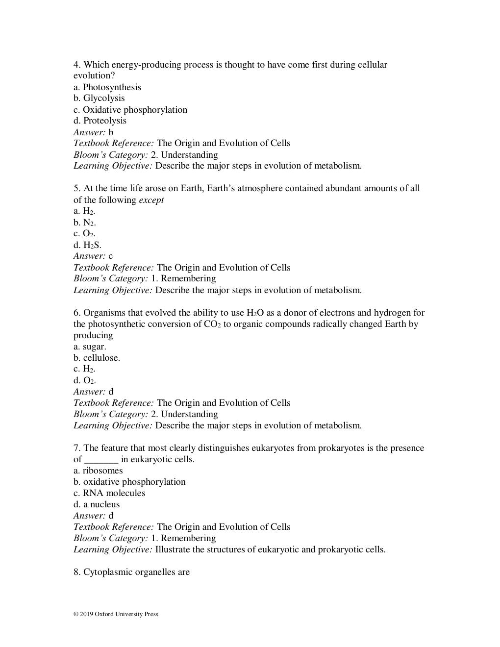 Preview page 3 of TEST BANK for The Cell: A Molecular Approach 8th Ed by Cooper Geoffrey. | All Chapters  1-19