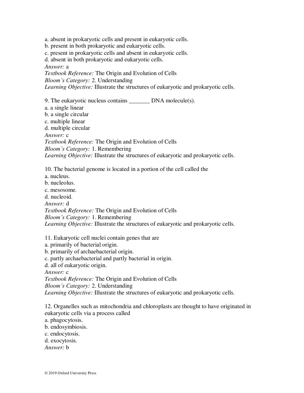 Preview page 4 of TEST BANK for The Cell: A Molecular Approach 8th Ed by Cooper Geoffrey. | All Chapters  1-19