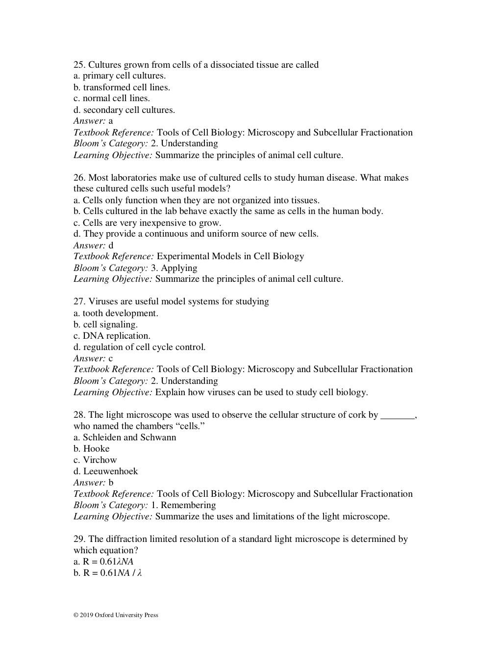 Preview page 8 of TEST BANK for The Cell: A Molecular Approach 8th Ed by Cooper Geoffrey. | All Chapters  1-19