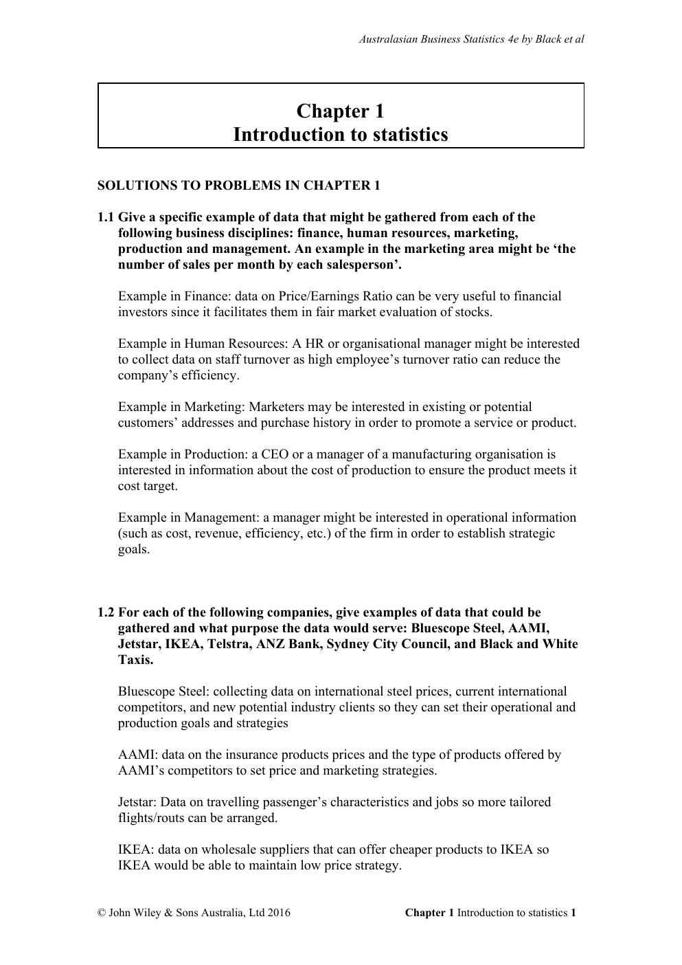 Preview page 2 of Australasian Business Statistics 4th Edition By Black, Asafu ,Adjaye, Burke, Khan, King, Perera, Papadimos, Sherwood, Wa