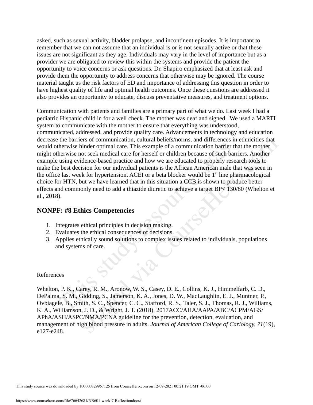 Preview page 2 of NR-601 Week 7 Readings | Already GRADED A