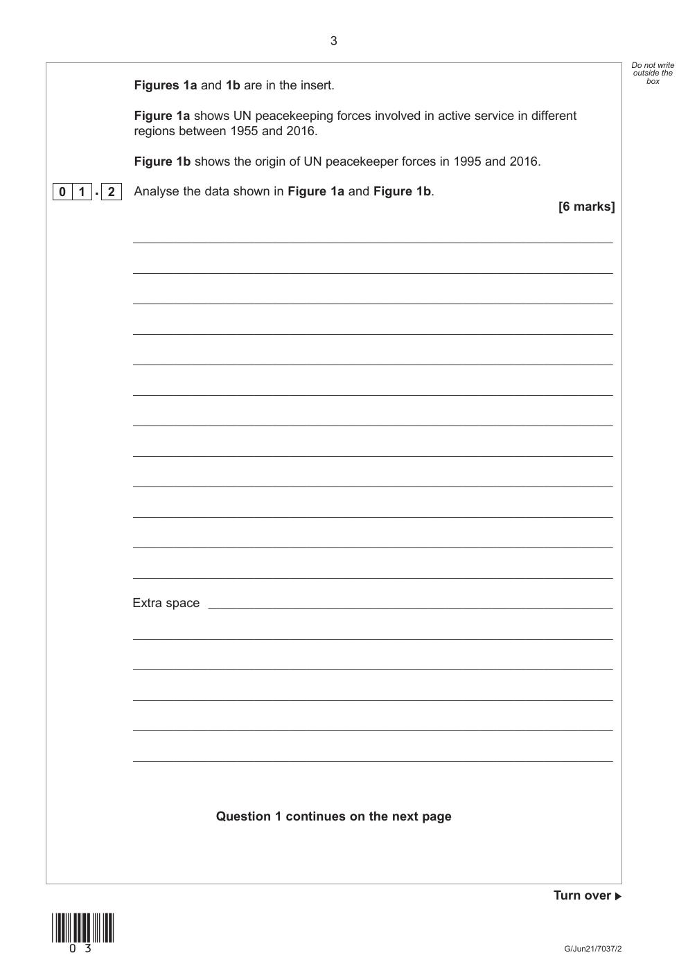 Preview page 3 of AQA A-level GEOGRAPHY Paper 2 Human Geography QP 2021