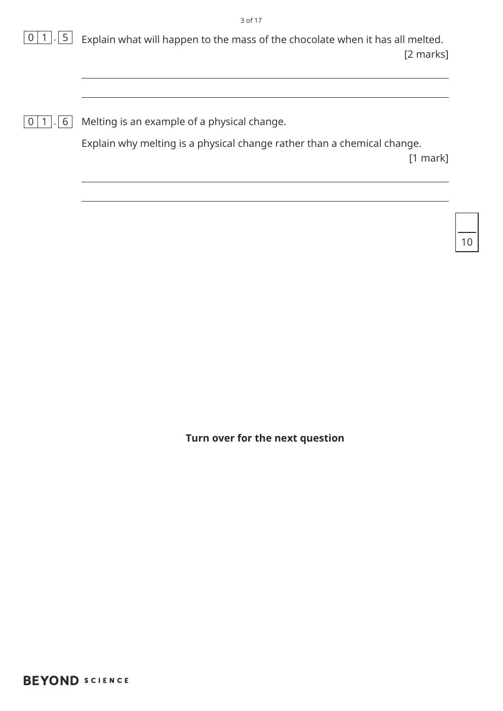 Preview page 3 of AQA GCSE COMBINED SCIENCE: TRILOGY Higher Tier Physics Paper 1 2021
