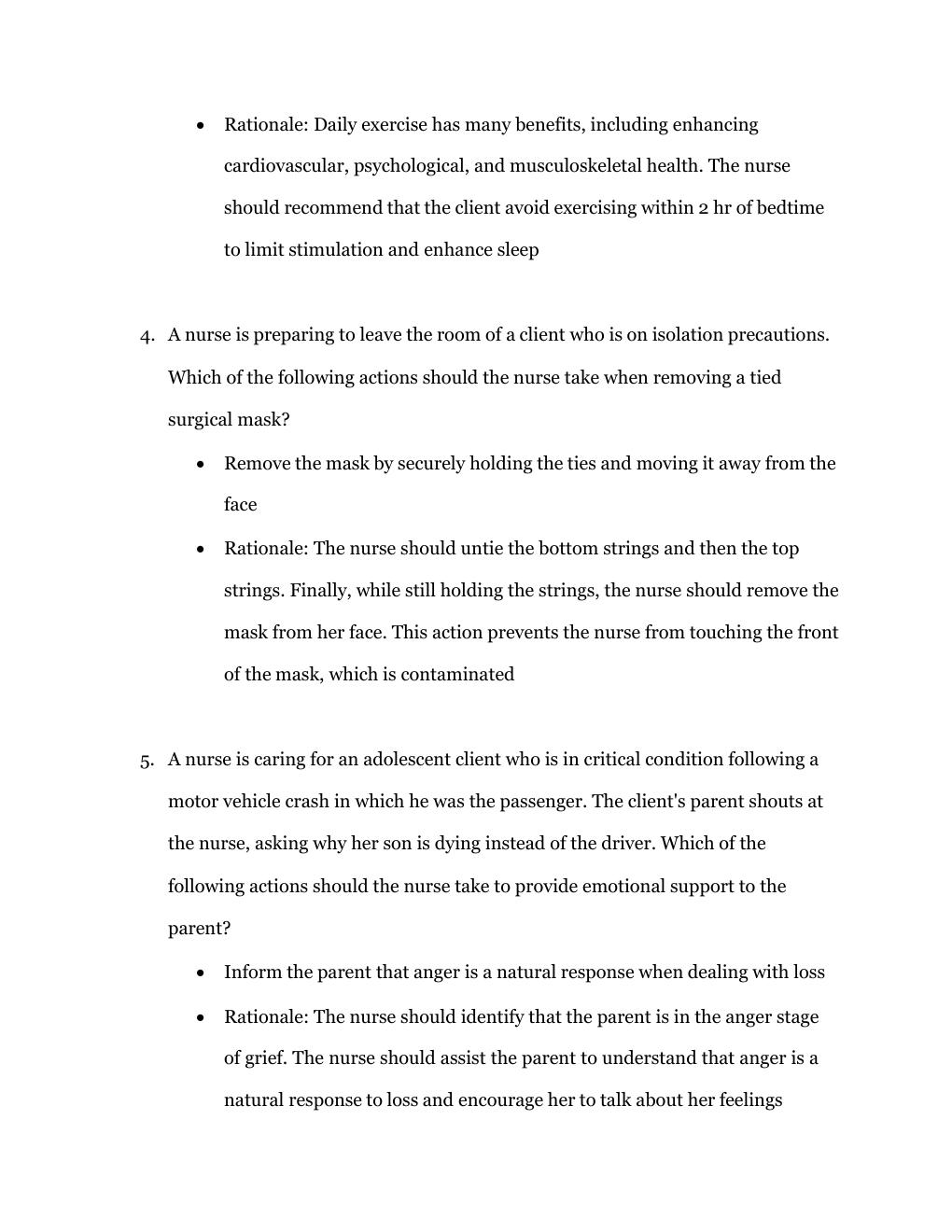Preview page 3 of RN ATI Concept Based Assessment, Proctored Exam for level 1 Test Bank.