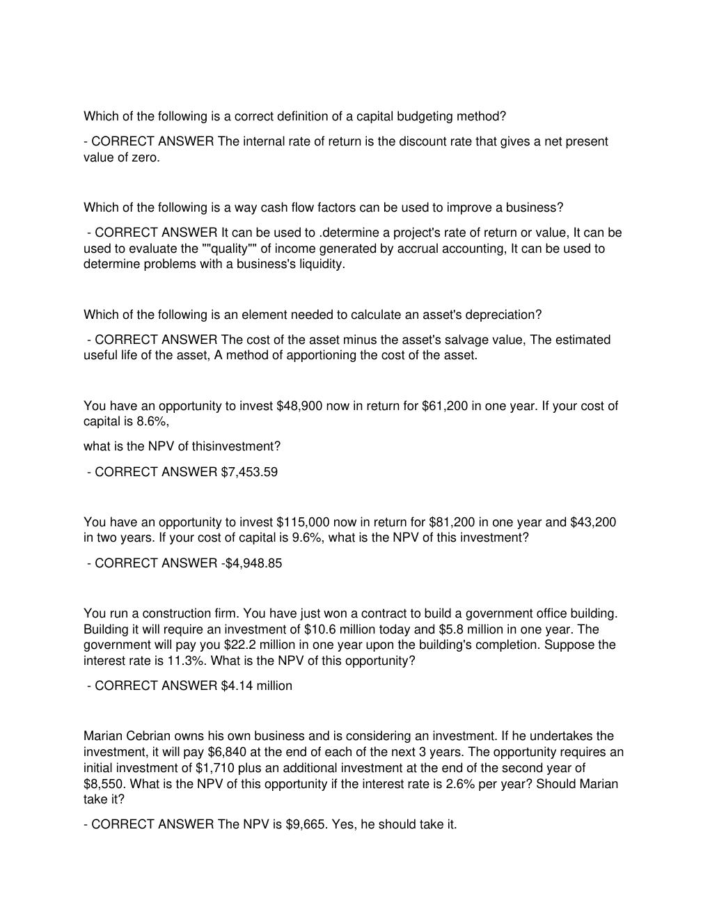 Preview page 2 of FNAN 522 FINAL PRATICE EXAM QUESTIONS AND ANSWERS LATEST UPDATED SOLUTION 2022