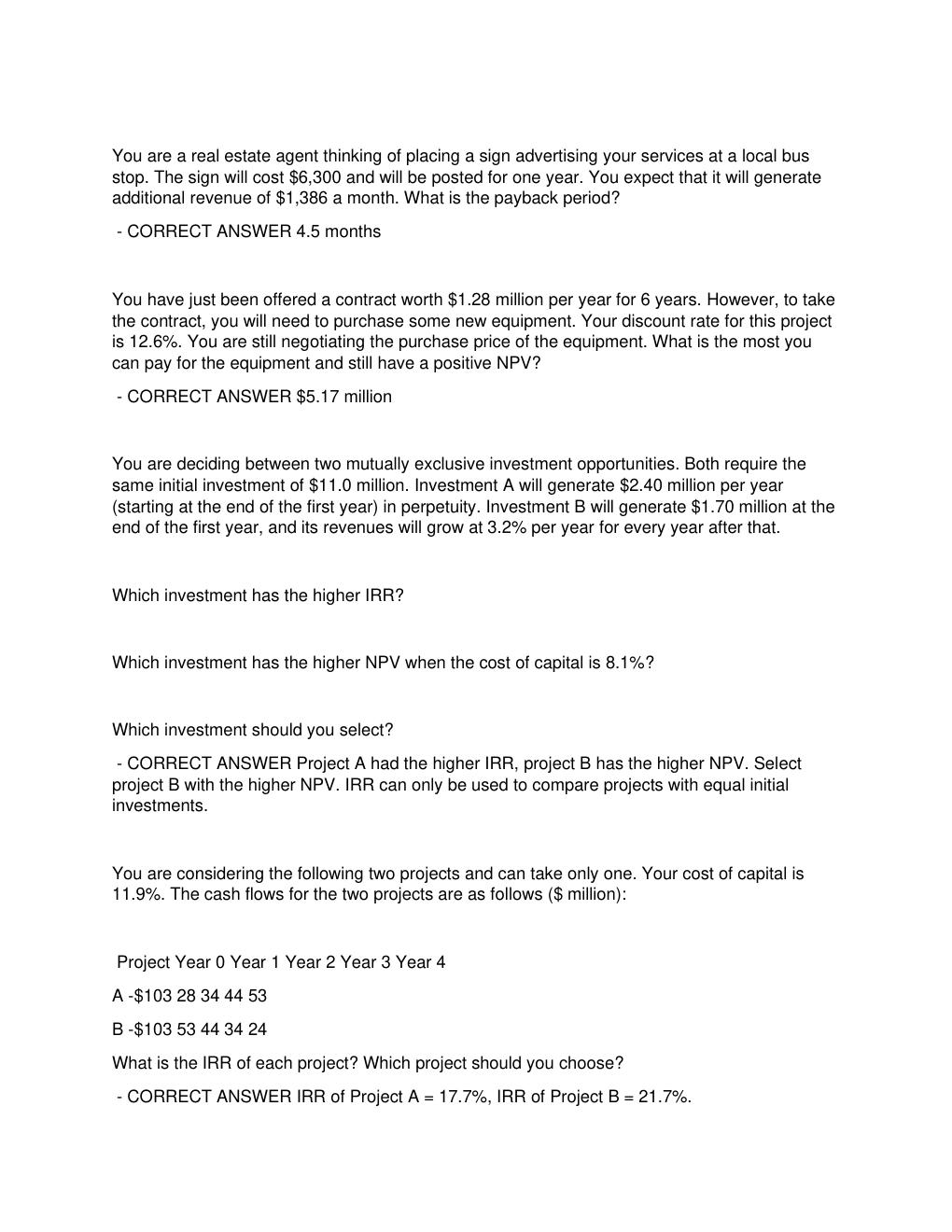 Preview page 3 of FNAN 522 FINAL PRATICE EXAM QUESTIONS AND ANSWERS LATEST UPDATED SOLUTION 2022
